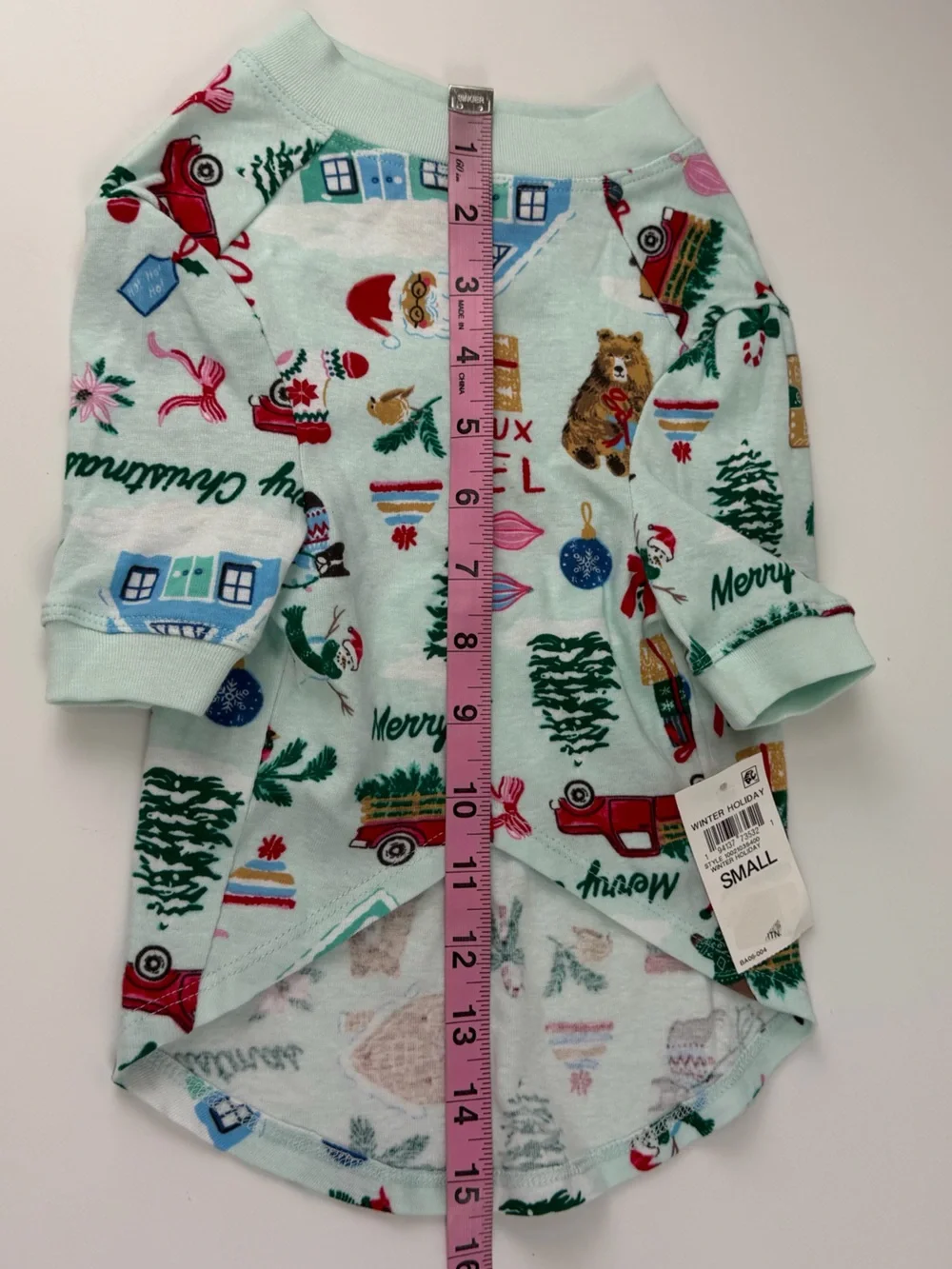 Holiday Lane Pajamas Dog Small Pet PJS Winter Holiday Blue Christmas Cotton NWT